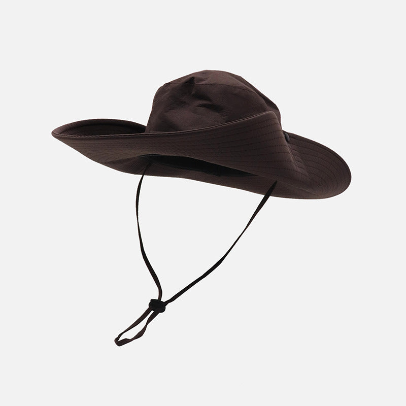 Summer Vacation Big Brim Sunscreen Outdoor Fishing Hiking Cowboy Hat