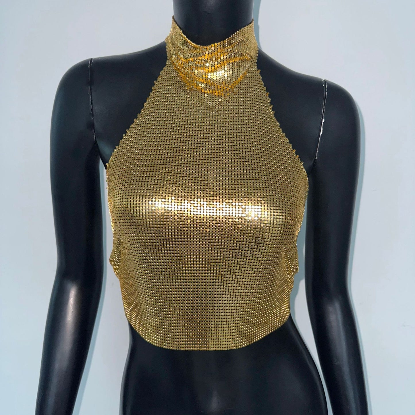 Leopard Print Vest Halter Sequin Sling Women