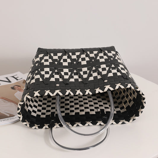 New Panda Color Handheld Vegetable Basket Bag