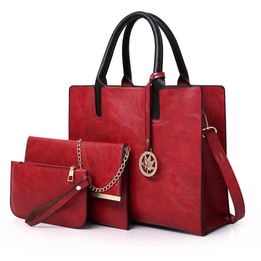 Women's Fashion Solid Color Multi-piece Shoulder Bag