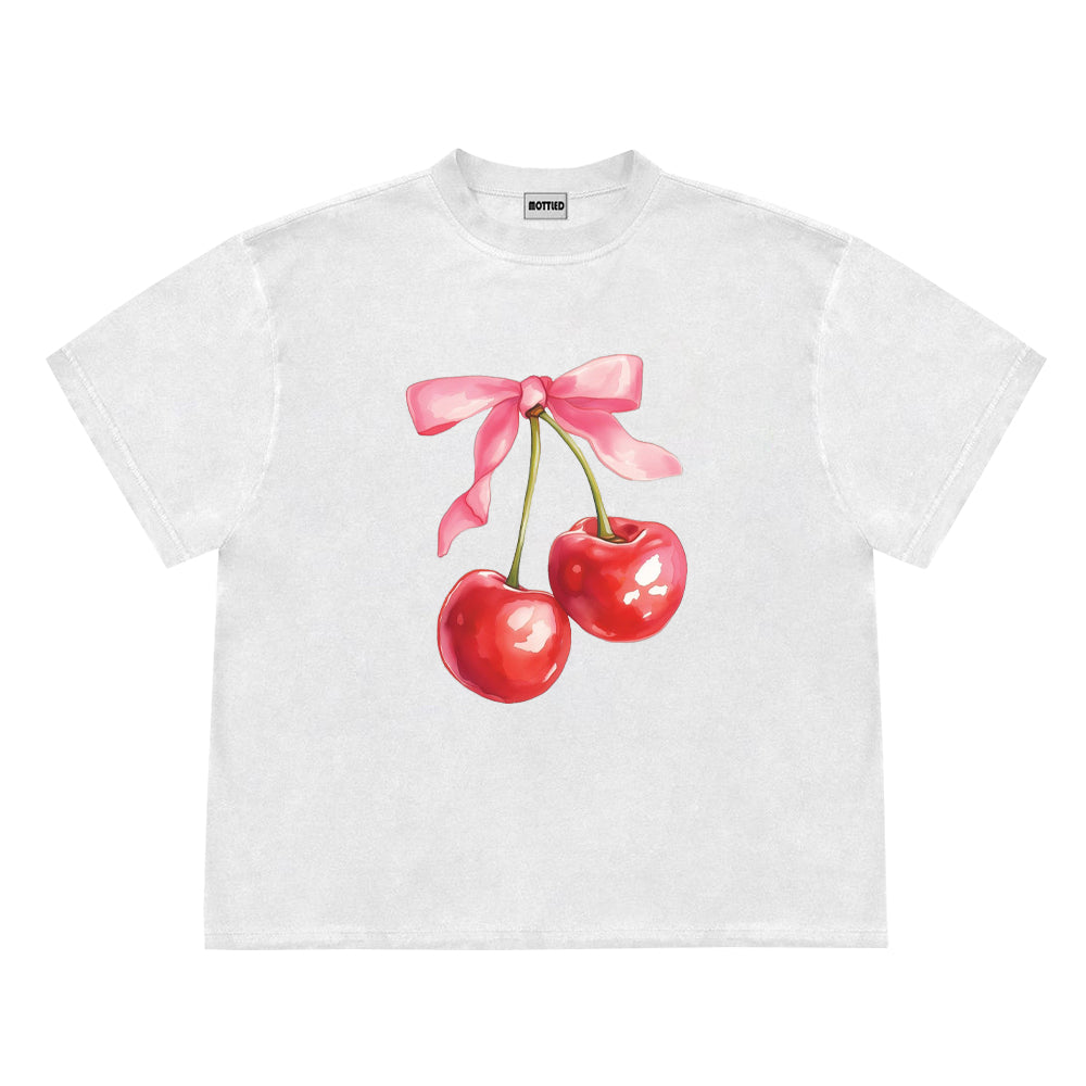 College-stil kortærmet T-shirt løs stor størrelse