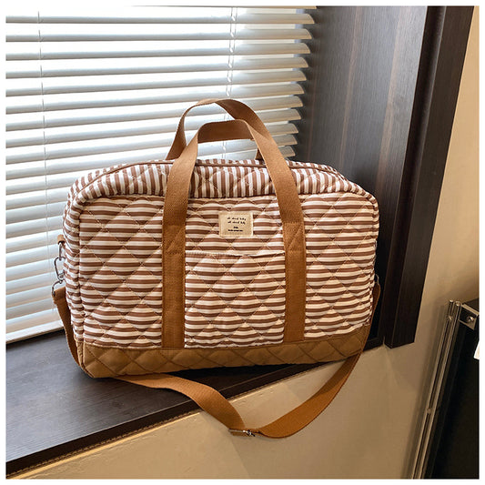 Autumn New Simple Striped Out Storage Bag