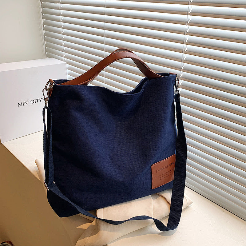 Dametaske med stor kapacitet, specielt design, tekstureret håndtaske, alsidig afslappet skuldertaske/crossbody-taske