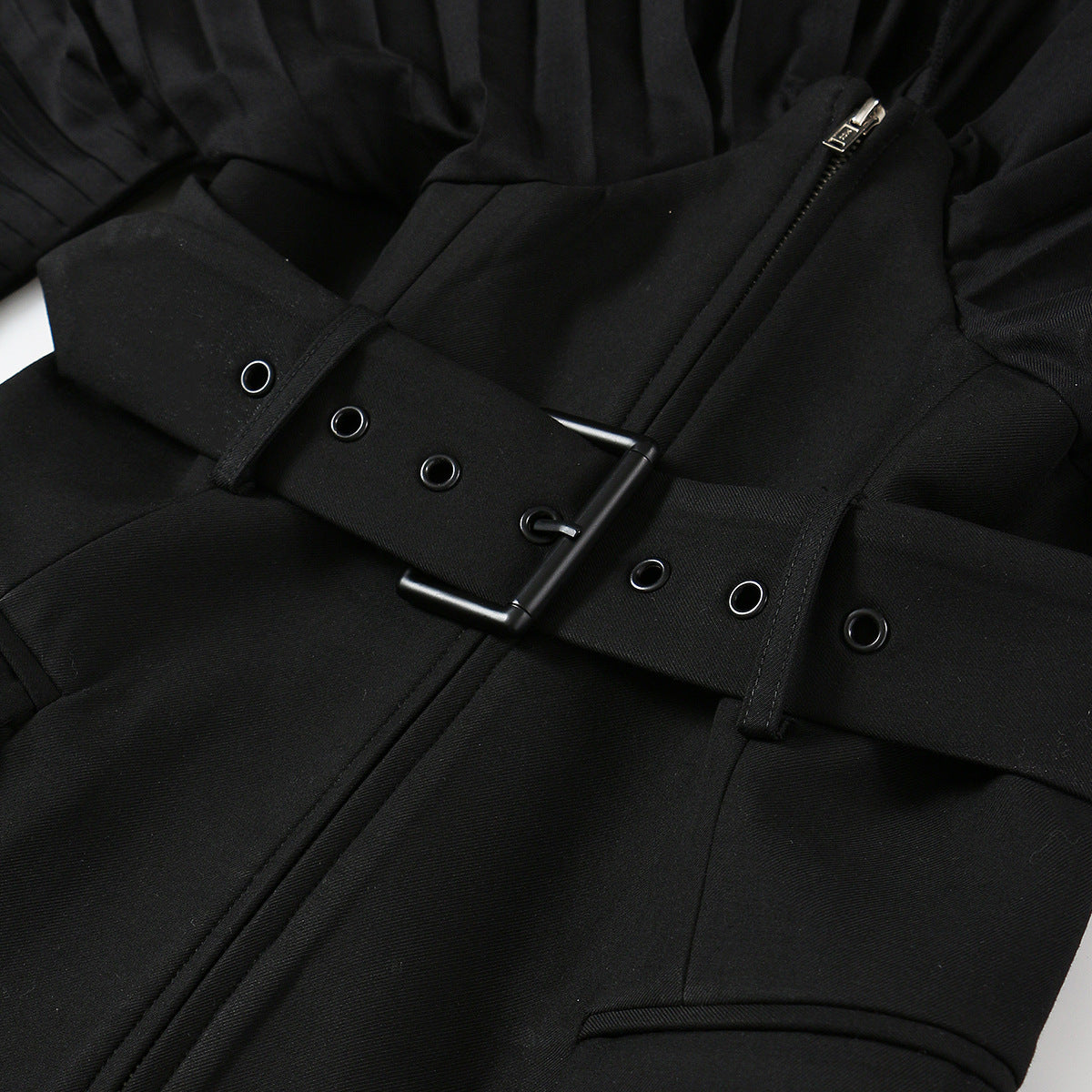 V-neck Heavy Industry Pleated Sleeve Top Waist Coat