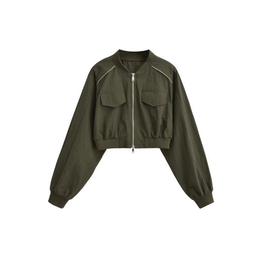 Short American-style Vintage Workwear Jacket