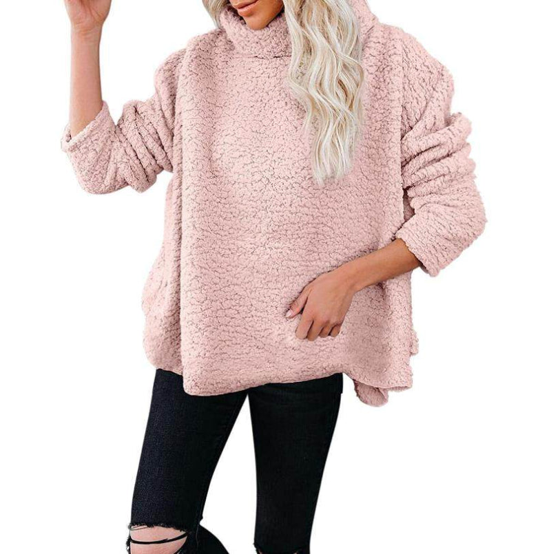 Stylish Loose-fitting Womens Pullover Hoodie Sweatshirt