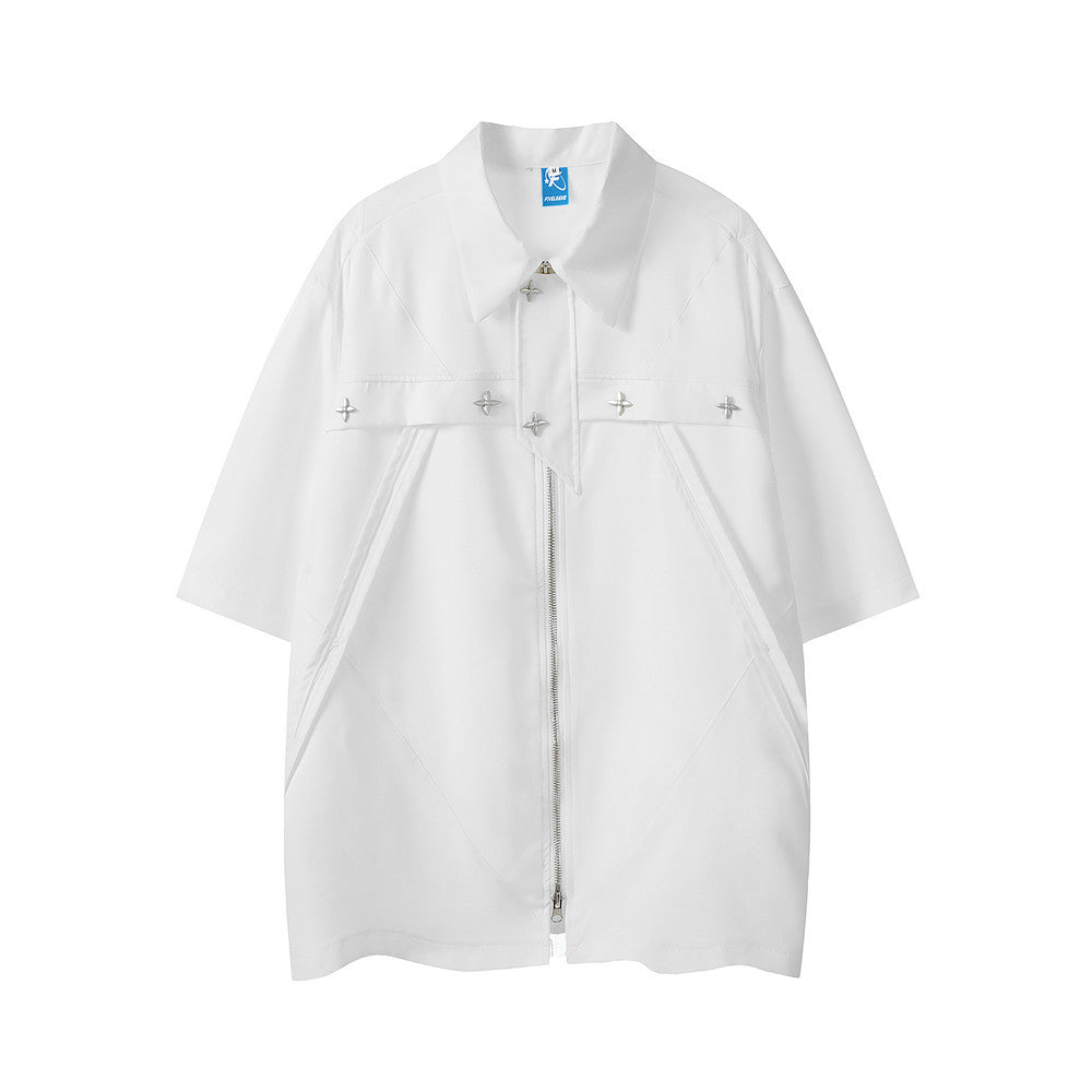 Men's Half Sleeve Zipper Cardigan Coat