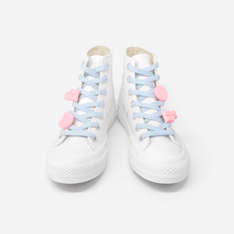 Girls Heart High Top Canvas All-match Shoes