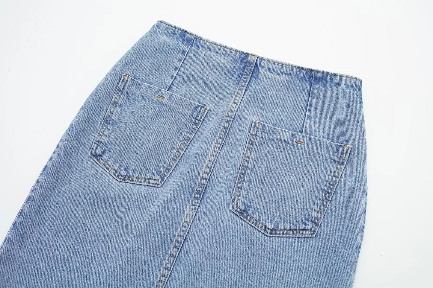 Summer Fashion High Waist A- Line Split Denim Skirt For Women