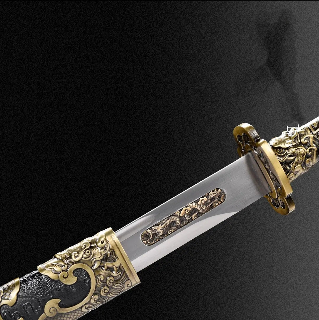 Fulong Wild Goose Feather Saber Integral Keel Structure High Manganese Steel Collection-Grade Self-Defense Cold Weapon Unsharpened