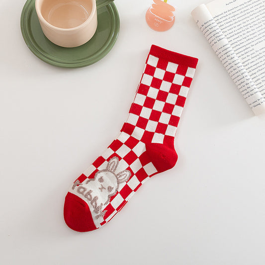 Big Red Female New Year Christmas Socks