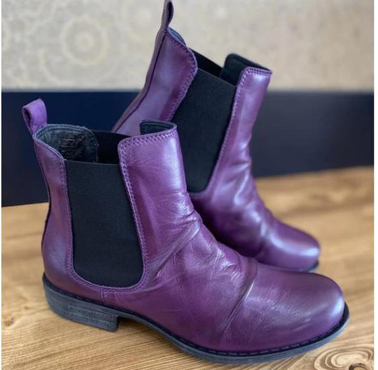 Amazon women's shoes autumn and winter new European style square heel sleeve women's short boots foreign trade plus size women's boots