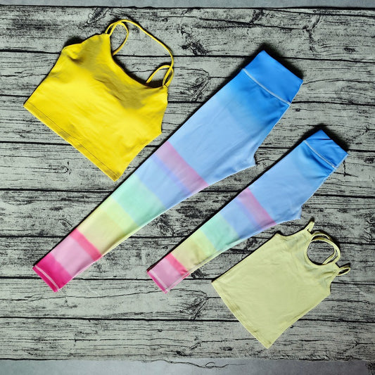 Parent-child beauty back yoga suit