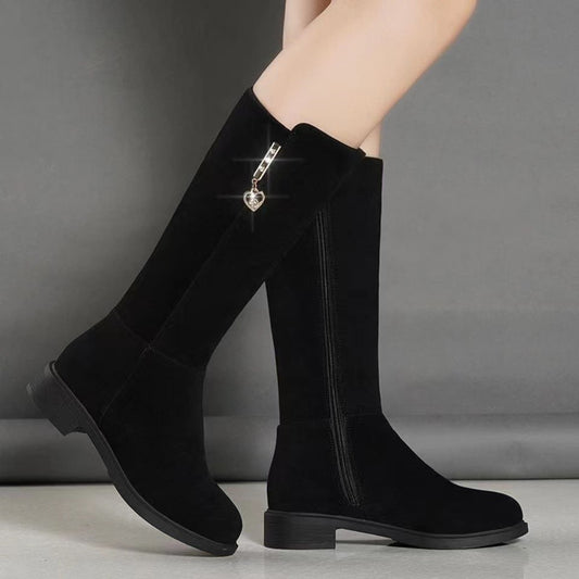 Fleece Lined Mid Calf Warm Cotton Boots