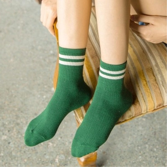 Student Socks All-Match Rainbow Breathable Stockings