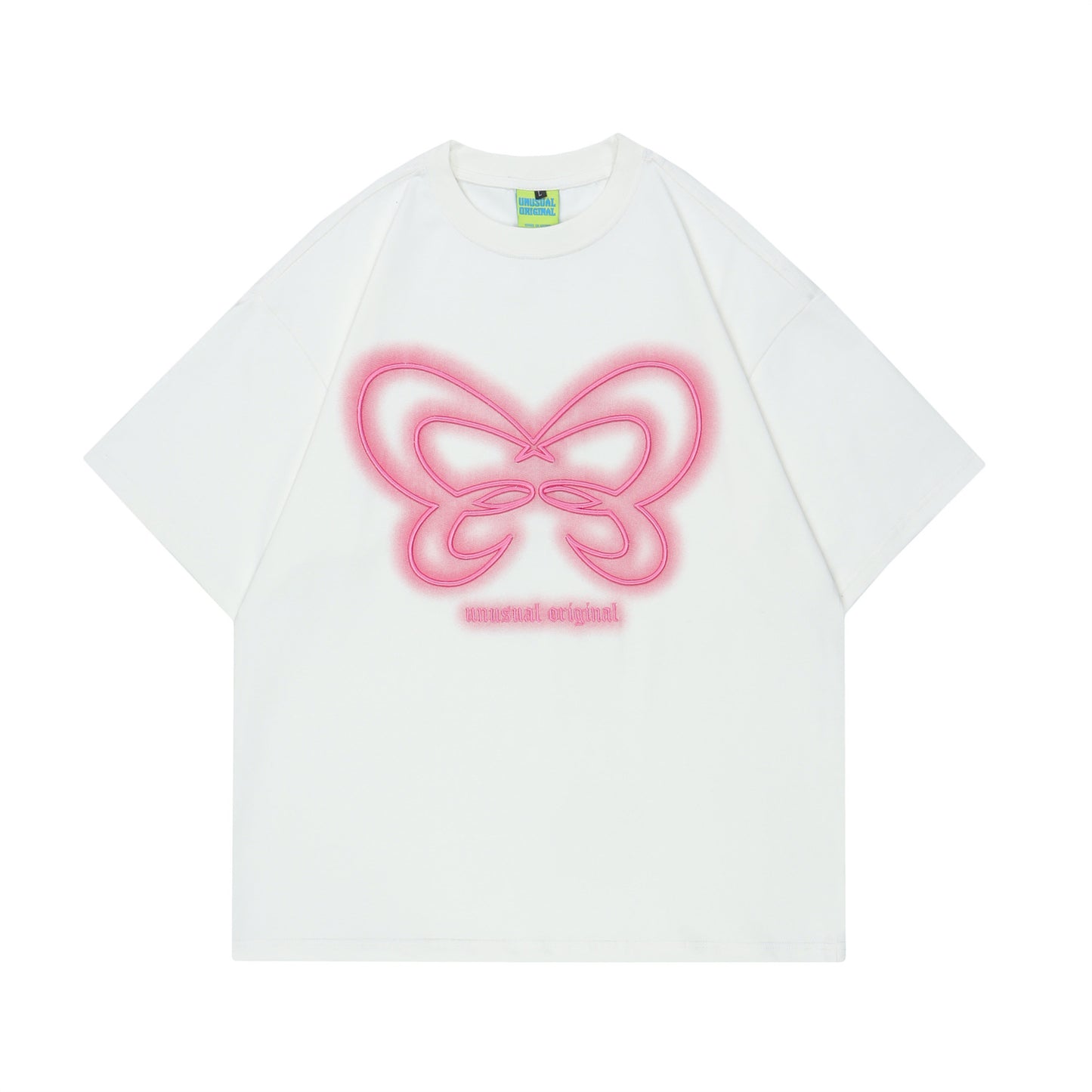 Women's Fashionable Simple American Street Embroidered Butterfly Short-sleeved T-shirt