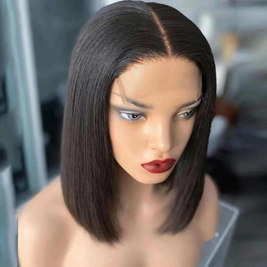 Bob Wig Short Hair Female Wig 4X4