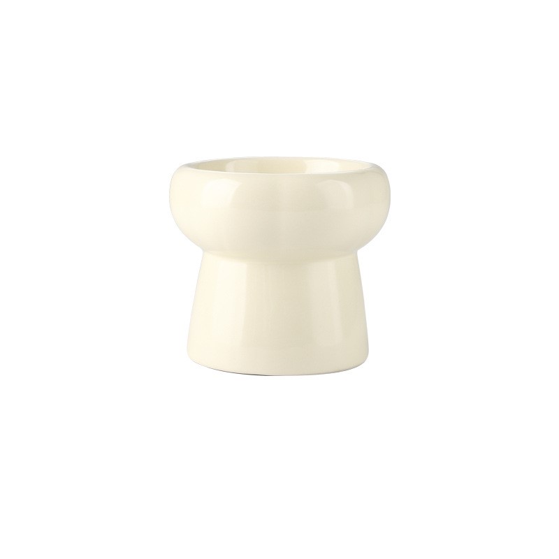 Ceramic cat bowl protects cervical spine high feet