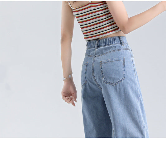 Comfortable Loose High Waist Tencel Jeans