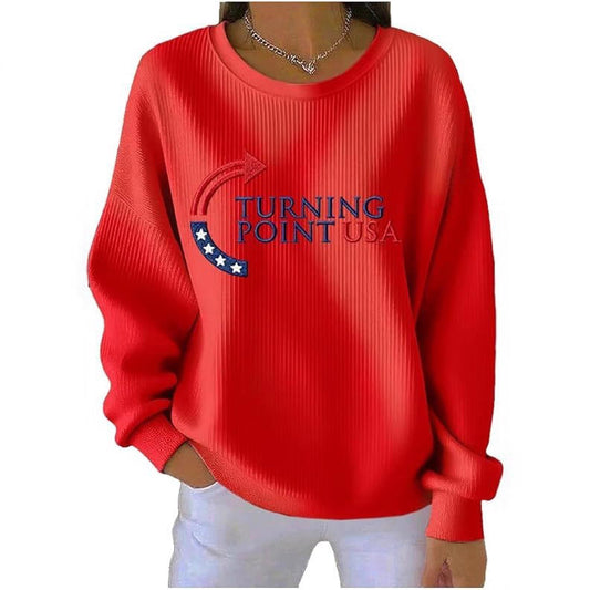 Trendy dame sweatshirt med rund hals