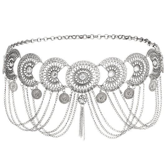 Coin tassel waist chain