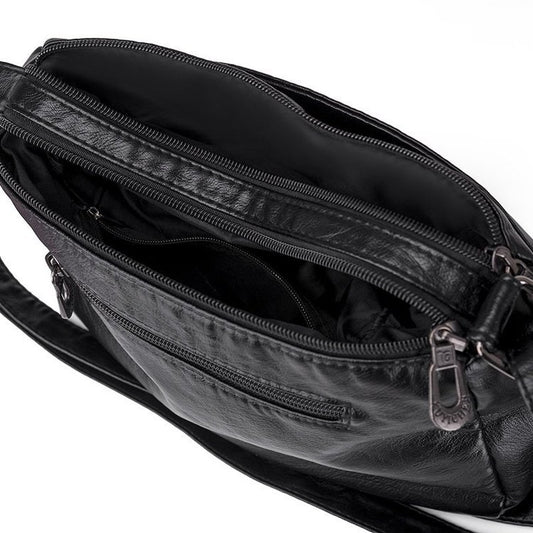 New Trendy One Shoulder Women's Soft Leather Messenger Bag
