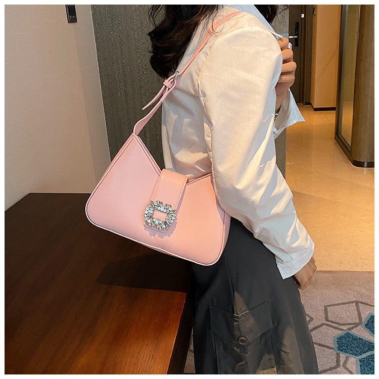 Women's Fashion Simple Diamond Large Capacity Shoulder Bag