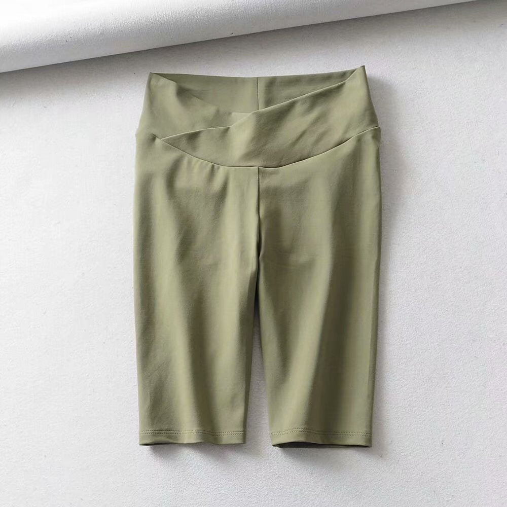 Stretch pleated quick-drying buttocks fitness yoga pants