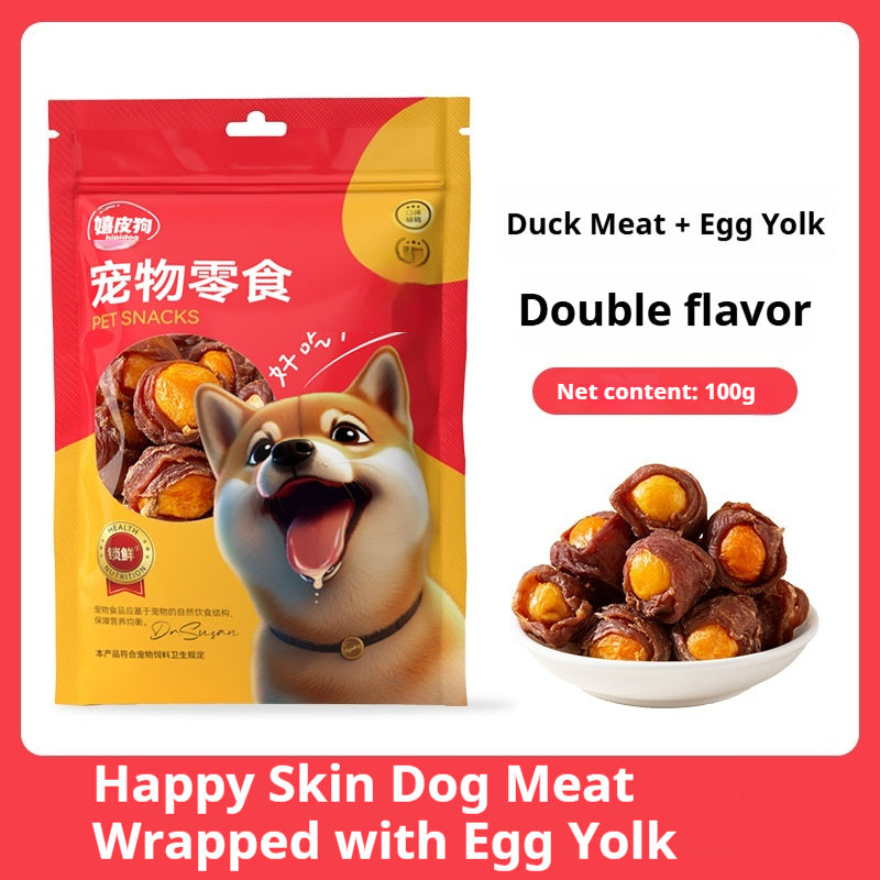 Dog Snack Egg Yolk Satisfy The Appetite Chicken Duck Meat Small Molar Training Reward Food