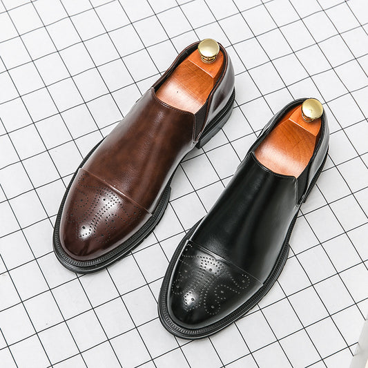 Herres højdeforøgende business formelle slip-on "lazy" nye lædersko