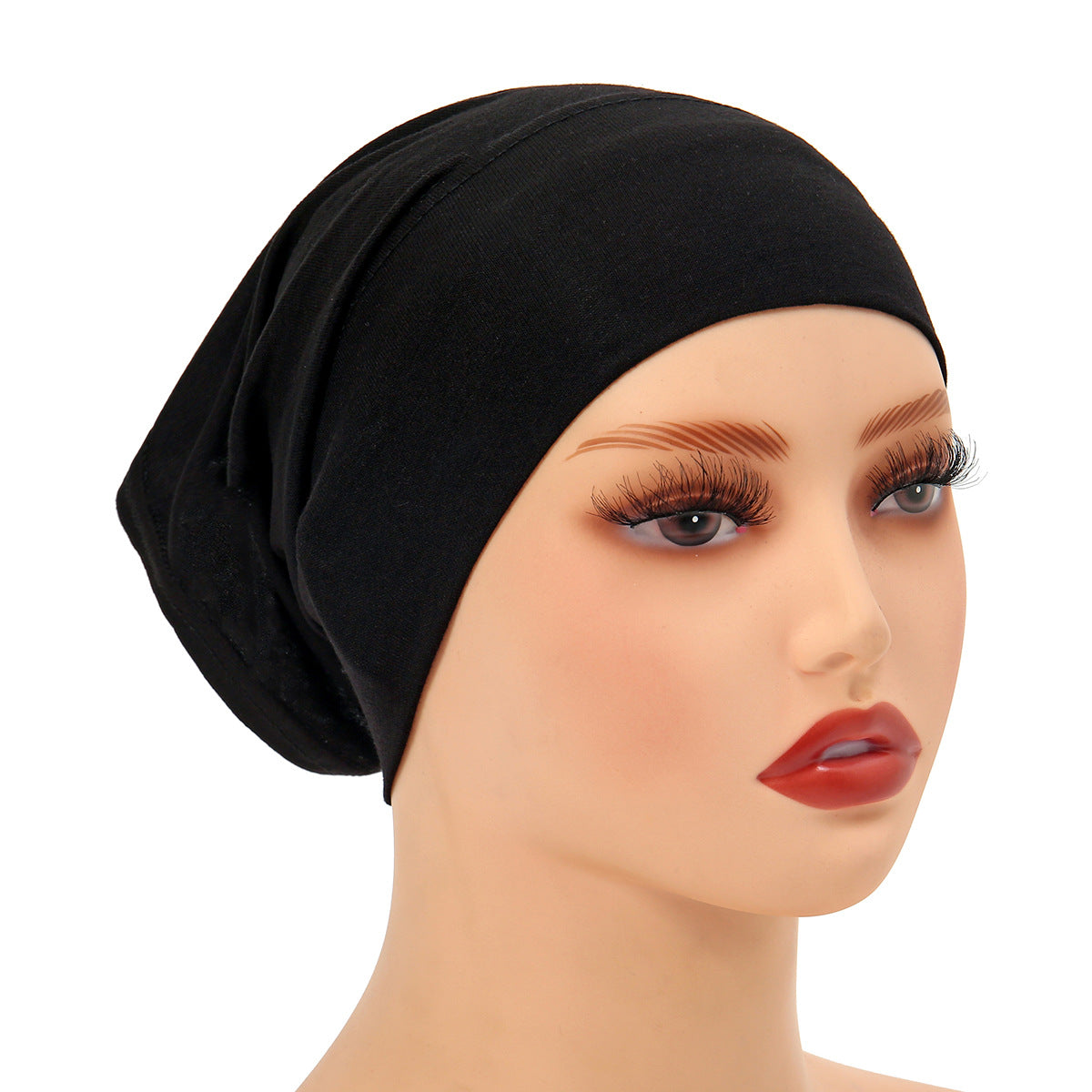 Pure Color Modal Wide-brimmed Mercerized Cotton Stretch Sleeve Cap