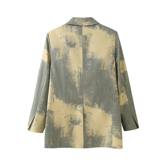 Simple Printed Minimalist Women's Suit Jacket