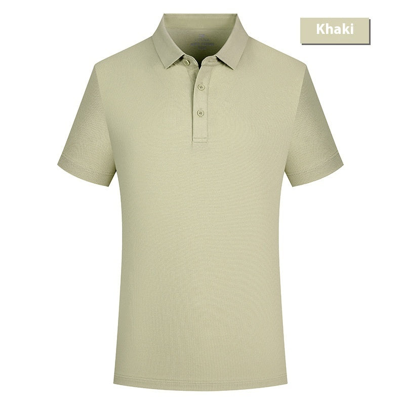 Summer Lapels Short Sleeve Overalls 5A Grade Antibacterial Xinjiang Cotton