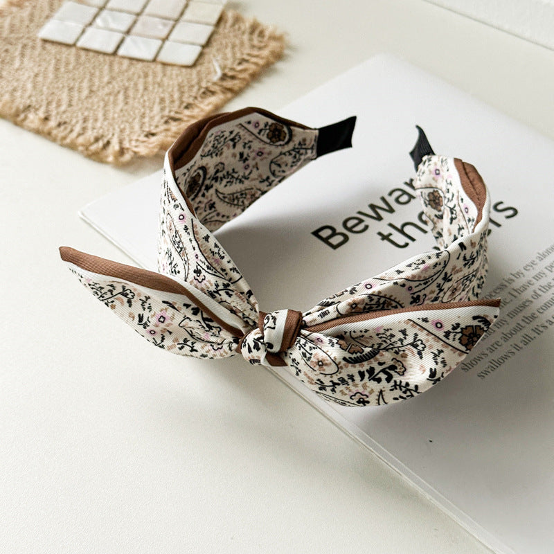 Paisley Fabric Satin Wide Version Hair Band