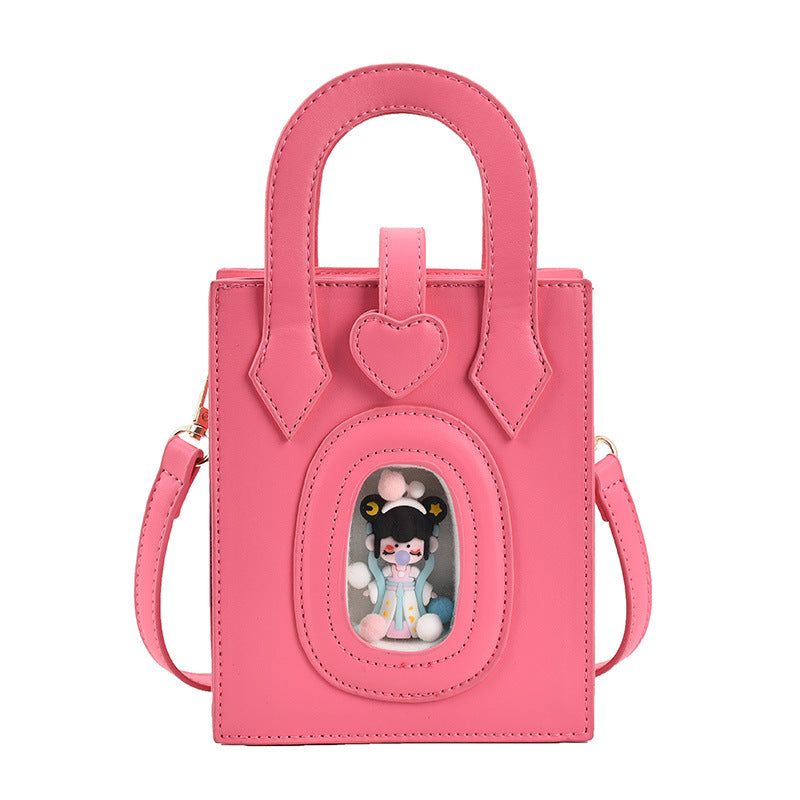 Candy Color Ins Western Style Portable Messenger Transparent Bag