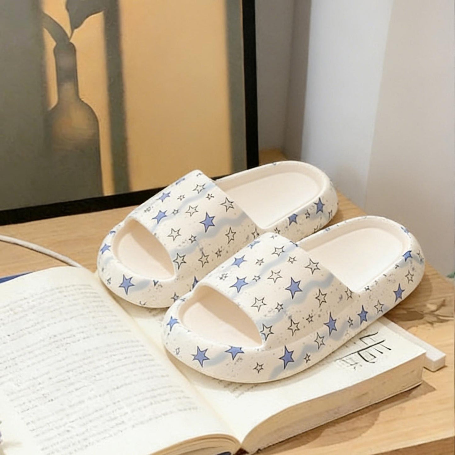 Printed Sausage Dog Slide Sandals For Women