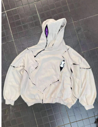 Women's Loose Fashion Dark Line Hooded Sweater
