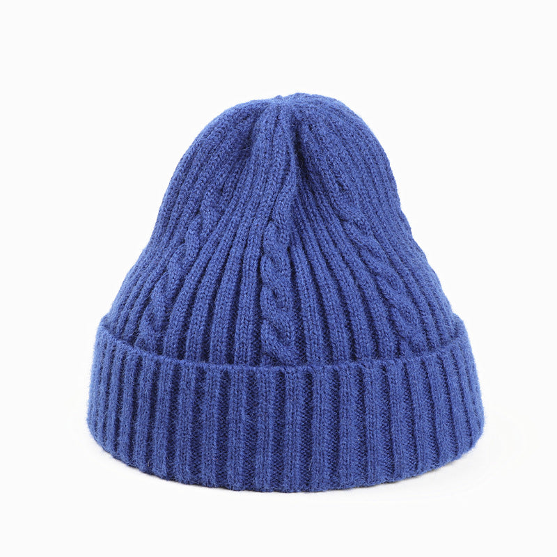 Autumn And Winter Fried Dough Twist Knitting Warm Wool Hat