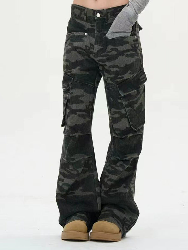 Three-dimensional Large Pocket Design Camouflage Pants