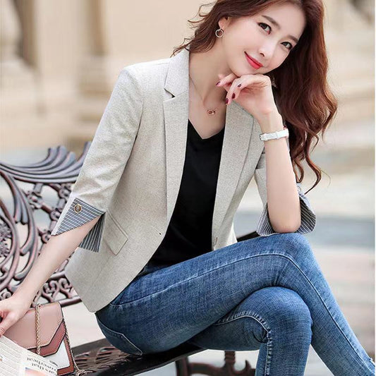 Three-quarter Sleeve Thin Business Wear Slim Fit Fashion Elegant Business Suit