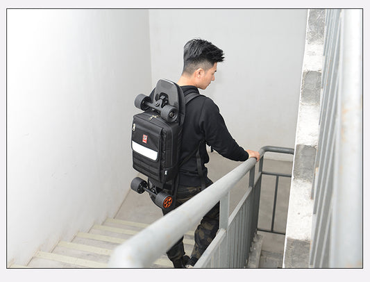 Chao original design double shoulder skateboard bag double warping board small fishboard skateboard Bag Backpack electric skateboard bag