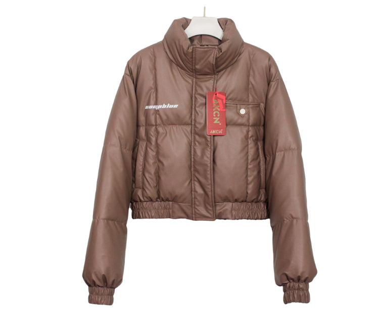 Female Big Fur Collar Puffer Jacket Coat