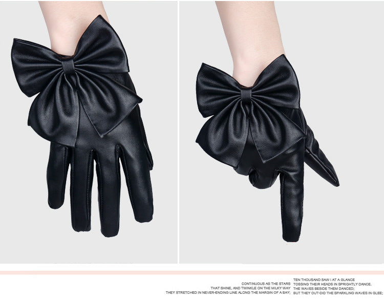Big bow performance dance performance non-slip gloves