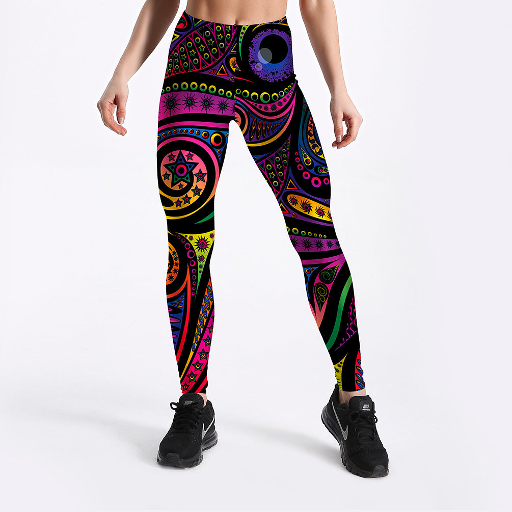 Mønstrede leggings til kvinder