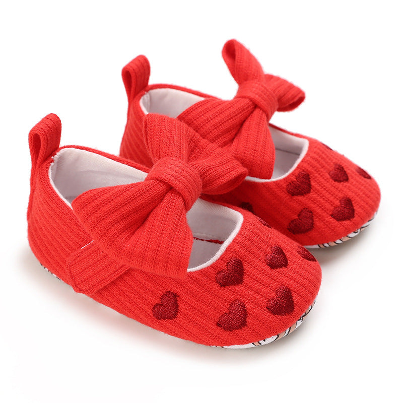 Years Old Baby Cotton Love Pattern Princess Baby Toddler Shoes