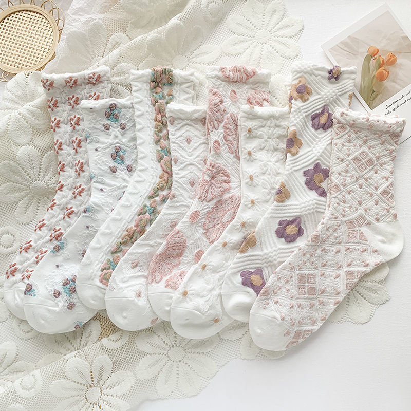 Versatile Spring Summer Lightweight Student JK Sweet Trendy Knee-high Socks