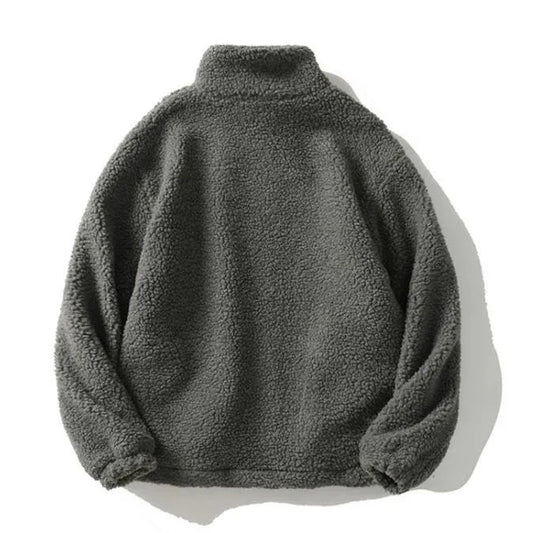 Men Rocking Down Thickened Loose Standing Collar Jacket