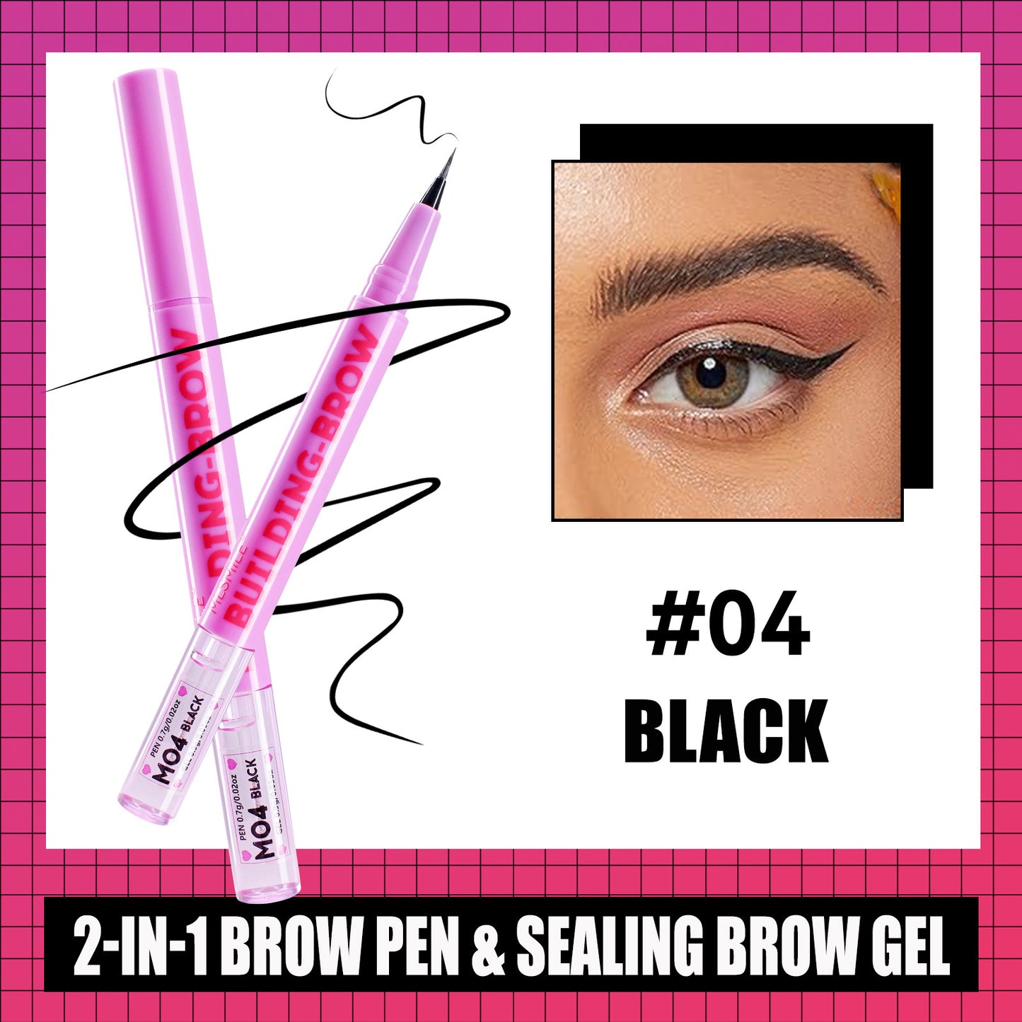 Two-in-one Double-headed Shaping Water Eyebrow Pencil Liquid Ultra-fine Three-dimensional