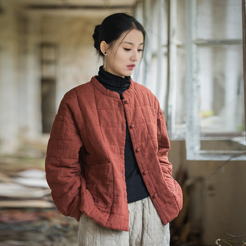 Fashion Artistic Women's Short Cotton-padded Coat