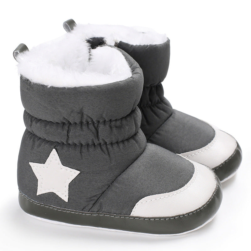 Shoes Soft Bottom Snow Boots Five Pointed Star Thickening